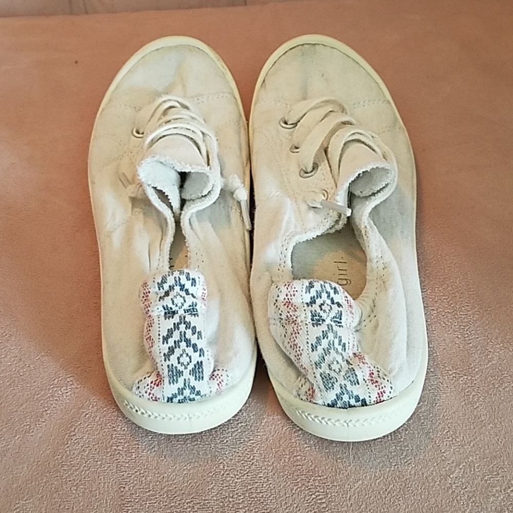 Madden Girl canvas slip on sneakers.